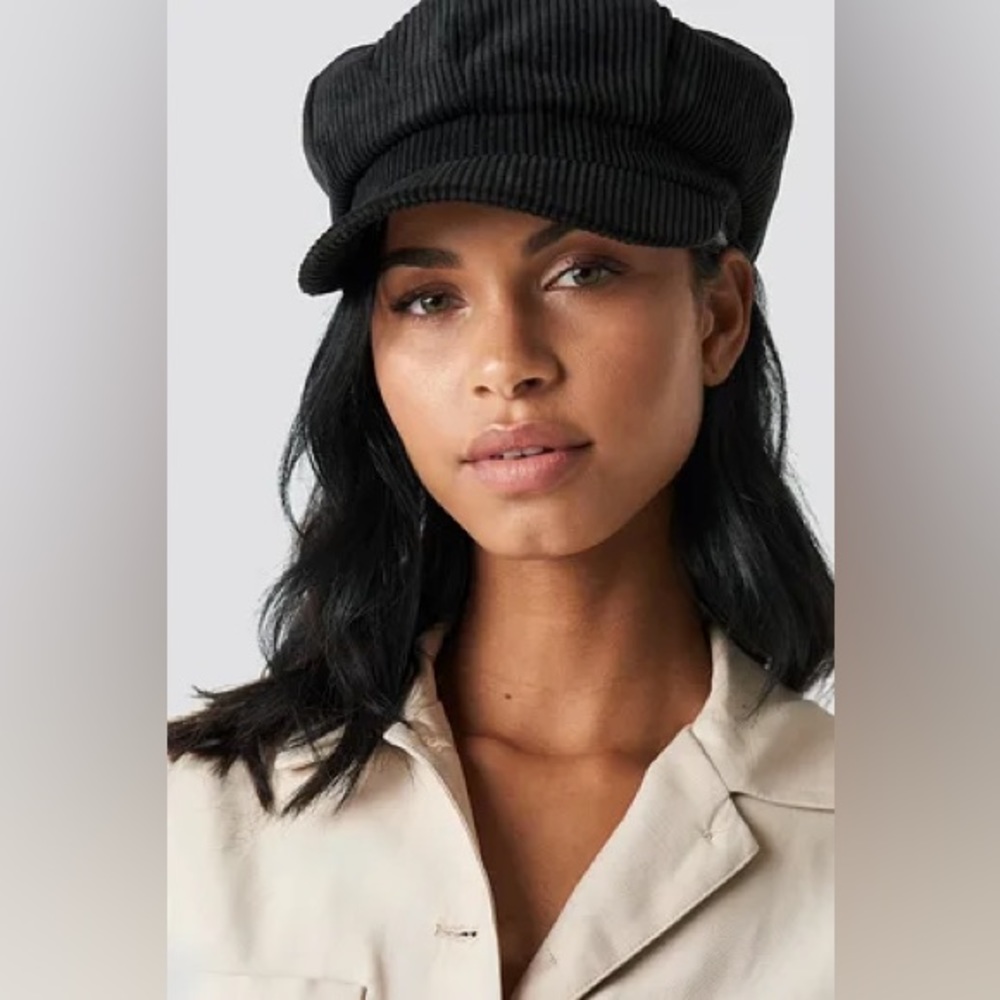 Women’s Retro Paneled Corduroy Newsboy Cap OS